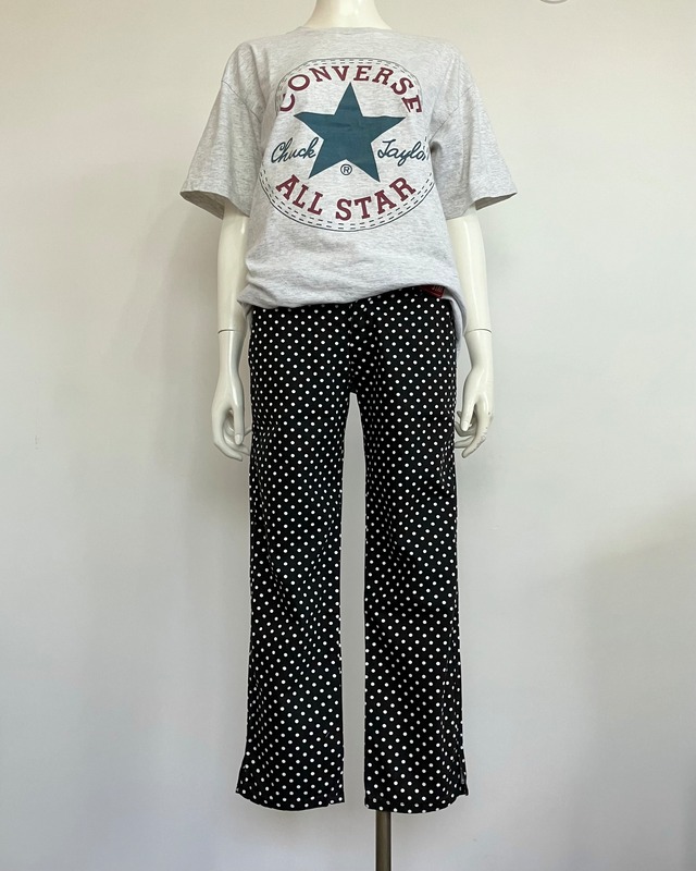 zucca polka dot canvas pants