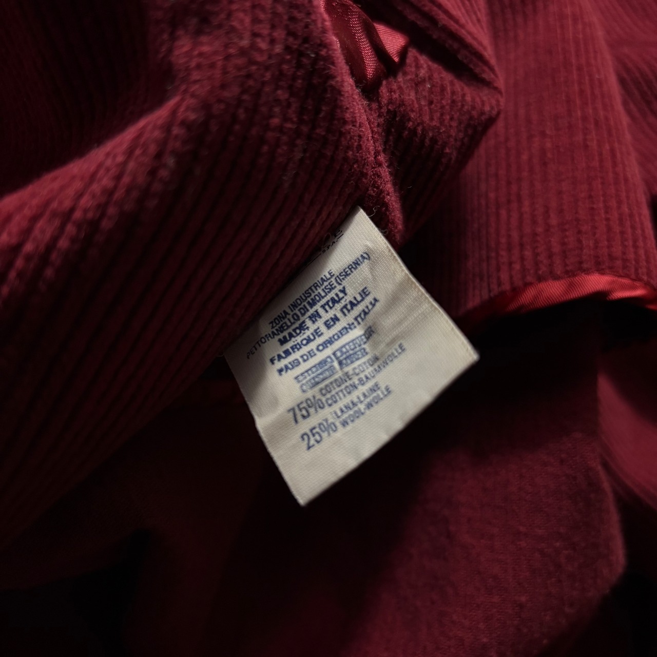 vintage VERSACE JEANS COUTURE red corduroy duffle coat