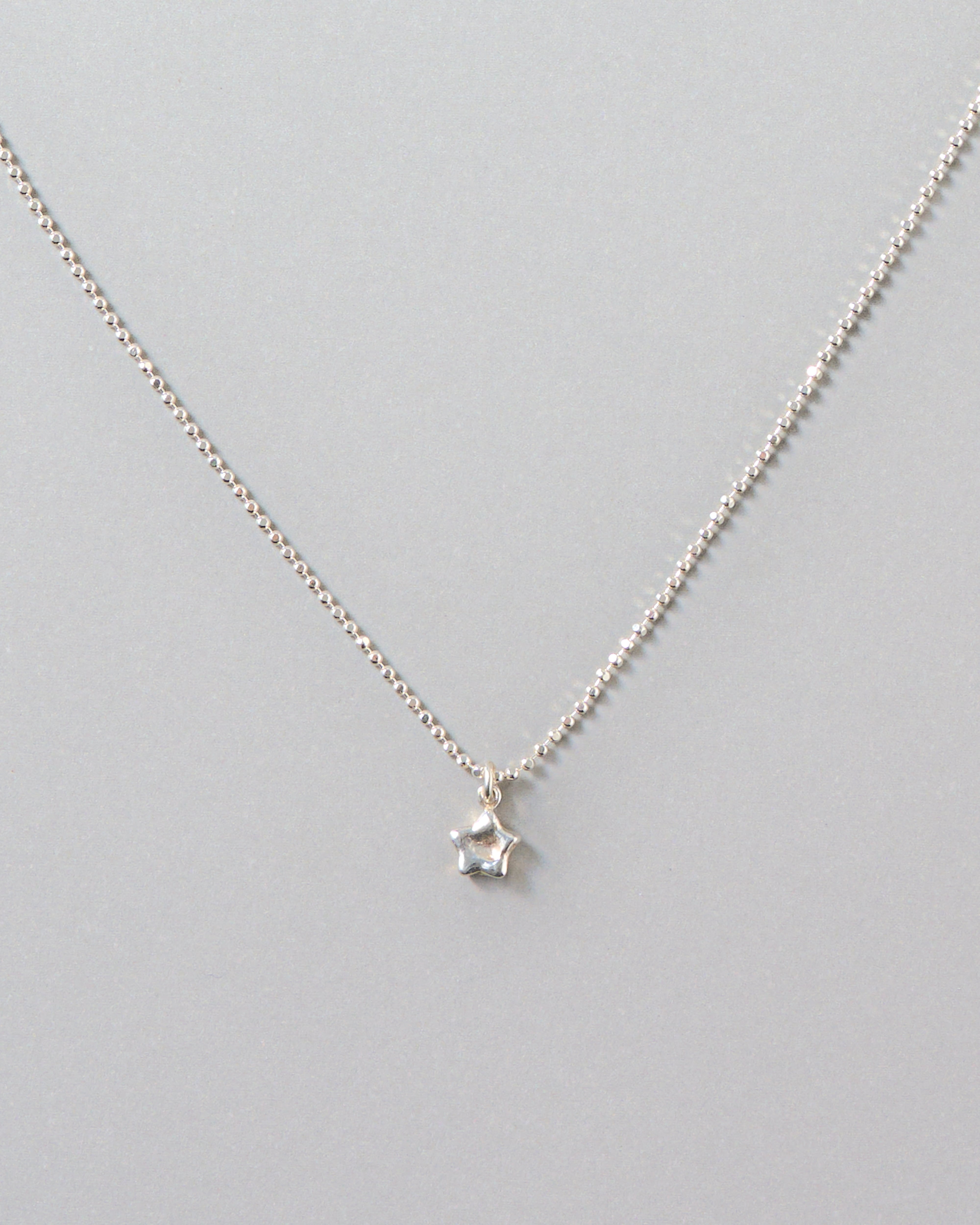 星のネックレス mini ball chain LJ25109N Silver925 K10 K18