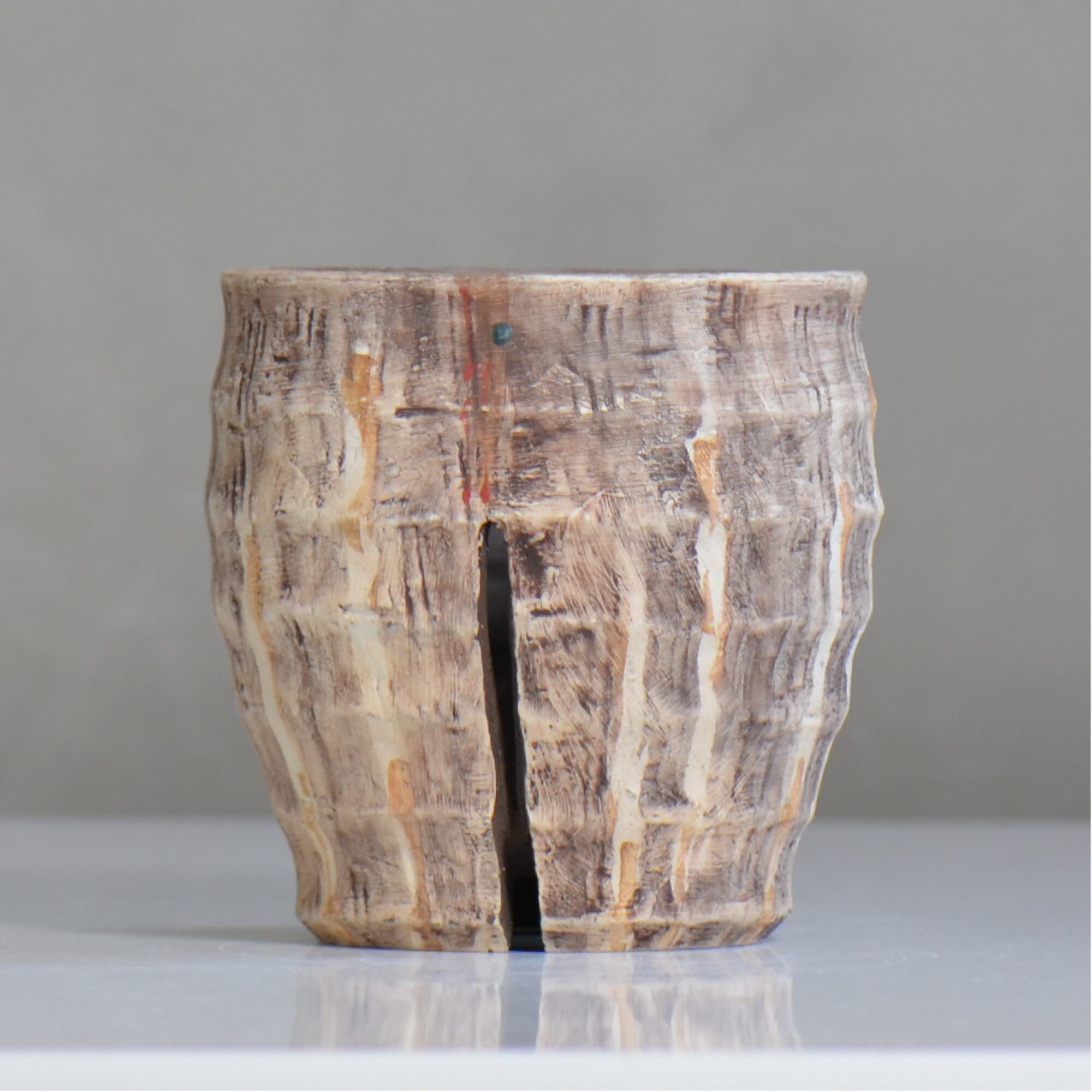 沼野秀章 / 刻ム音 / nh6_so06_m / 約 φ12.5cm / 植木鉢