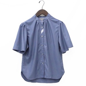 マイクロスパン バンドカラー 5丈袖  シャツ [MINSAH] レディース【送料無料】