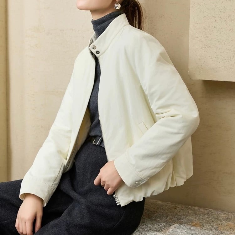 長袖 ヒップ丈 スタンドカラー ジャケット ◆2col YH9661