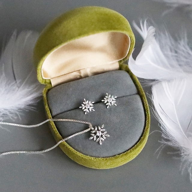 雪の結晶｜SLV925×CZ スノーホワイトピアス｜イヤリング変更可｜アレルギー対応｜冬限定