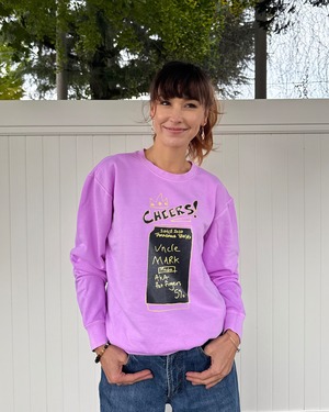 一点もの‼️サイズSのみ CHEERS ! Vintage purple comfort colors スウェット