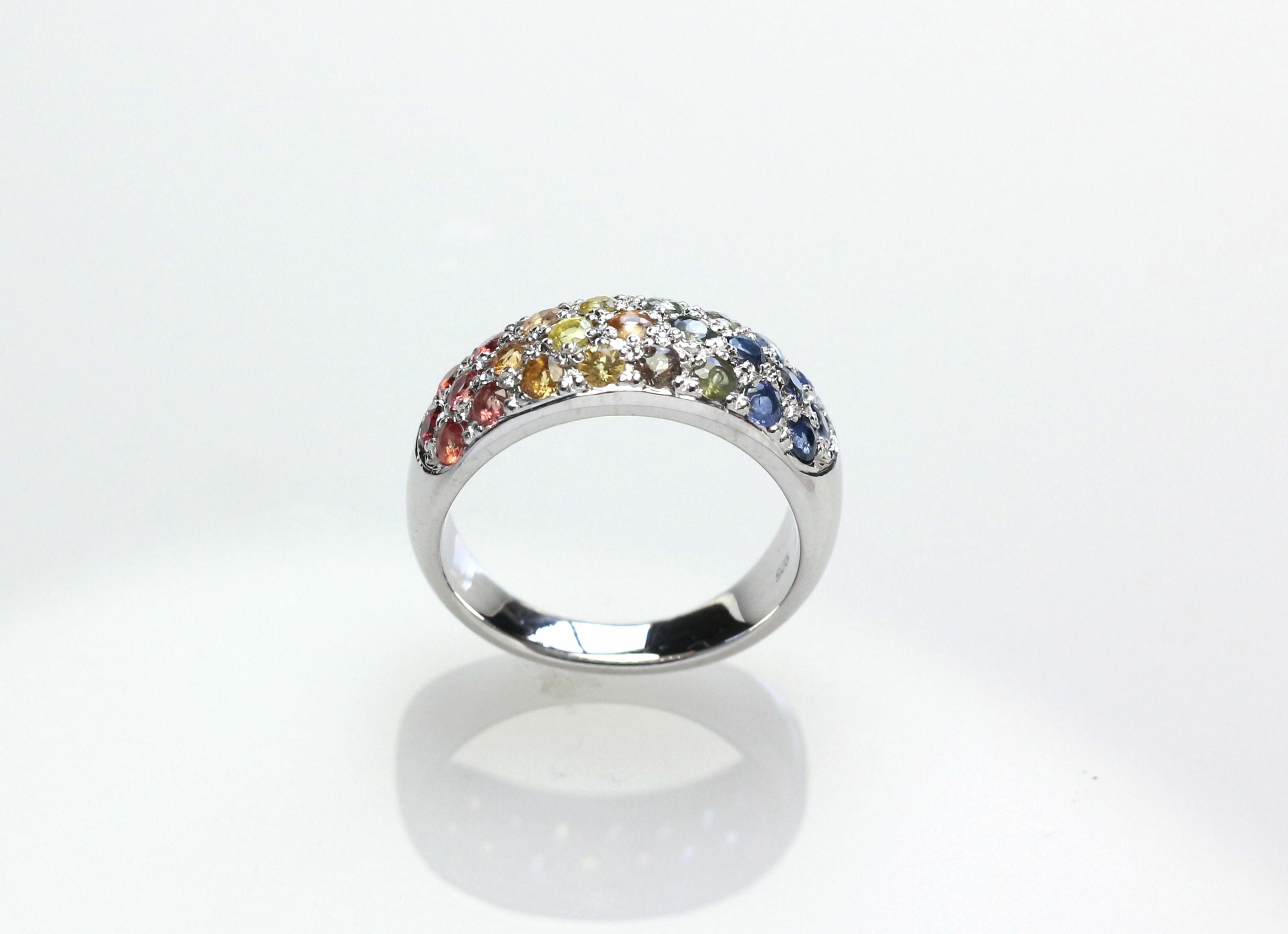 マルチカラーサファイア グラデーションリング | Atelier Ozaki