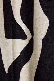 FOURAM - RAYON LINEN PRINT PANTS :BEIGE|レーヨンリネンプリント/半身ゴムストレートパンツ