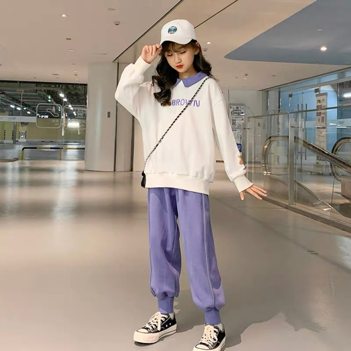 キッズ セットアップ 韓国子供服 スウェット パンツ 襟付き ジャージ ...