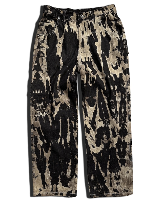 【3着限定販売】ブリーチタイダイデニムパンツ 枯れ木