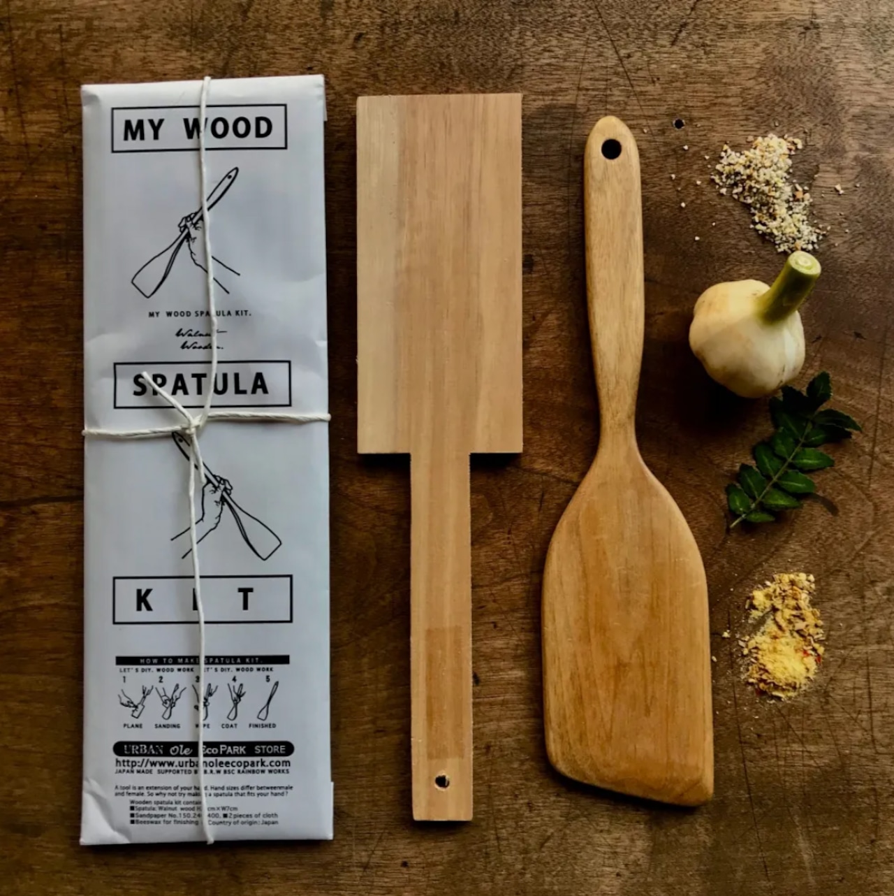 料理用木べらを手作りする 手作りキット SPATULA WHITTLING DIY KIT