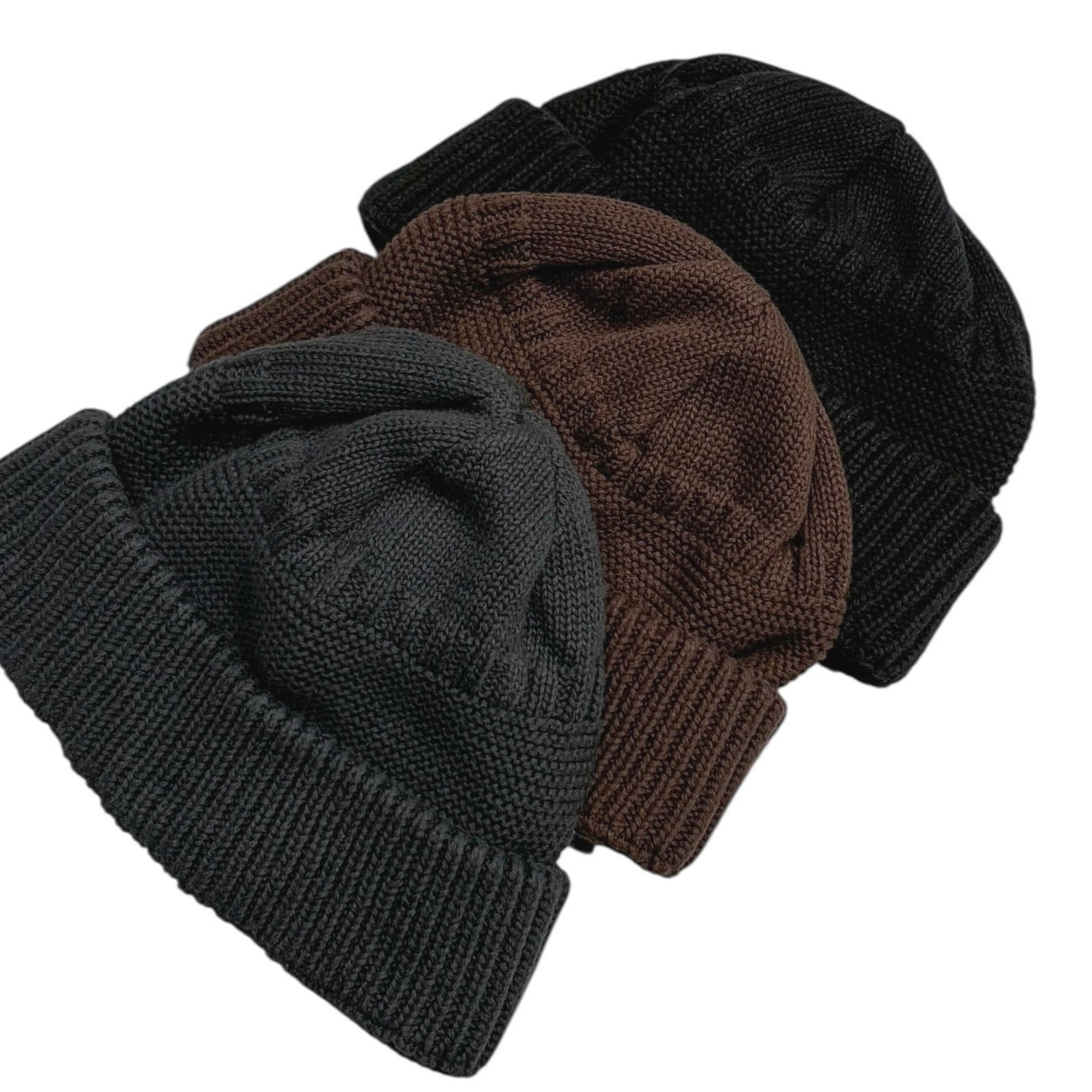 Sublimeroe Cotton WATCH CAP - Black Grey Brown / (旧SUBLiME