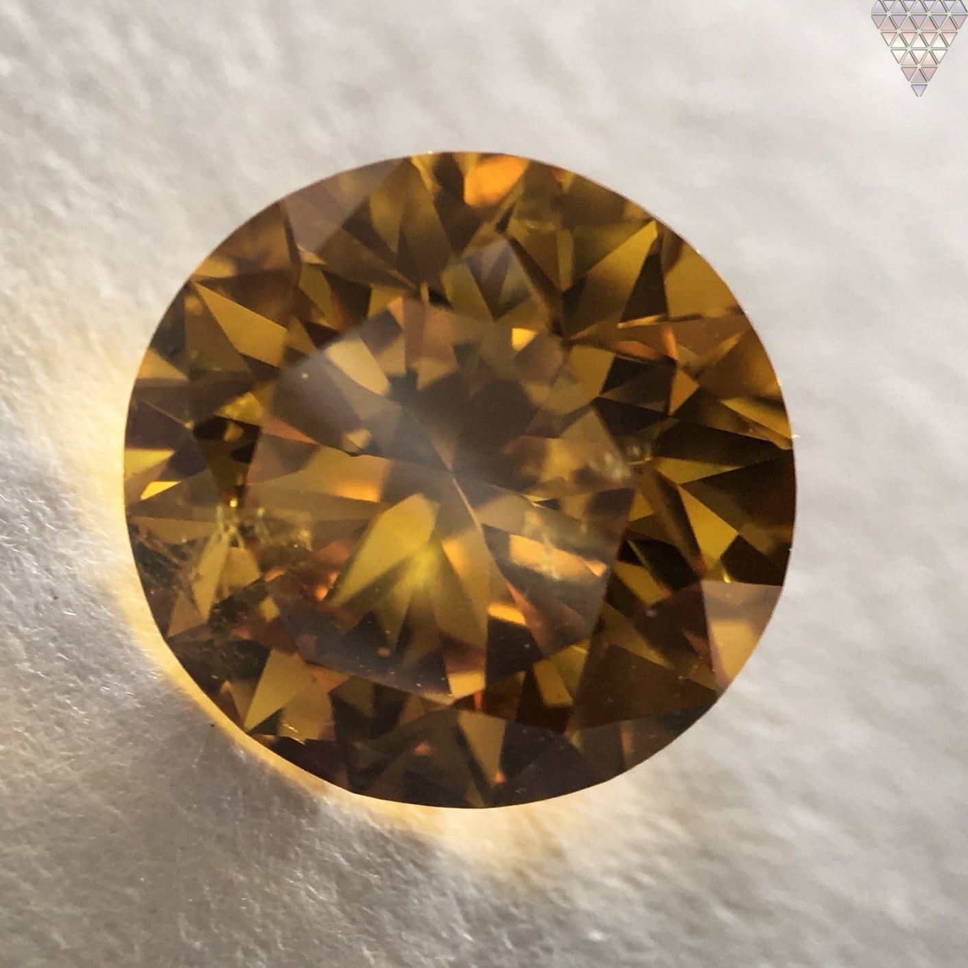 1.51 ct FANCY DEEP BROWNISH ORANGY YELLOW SI2 ROUND GIA 天然