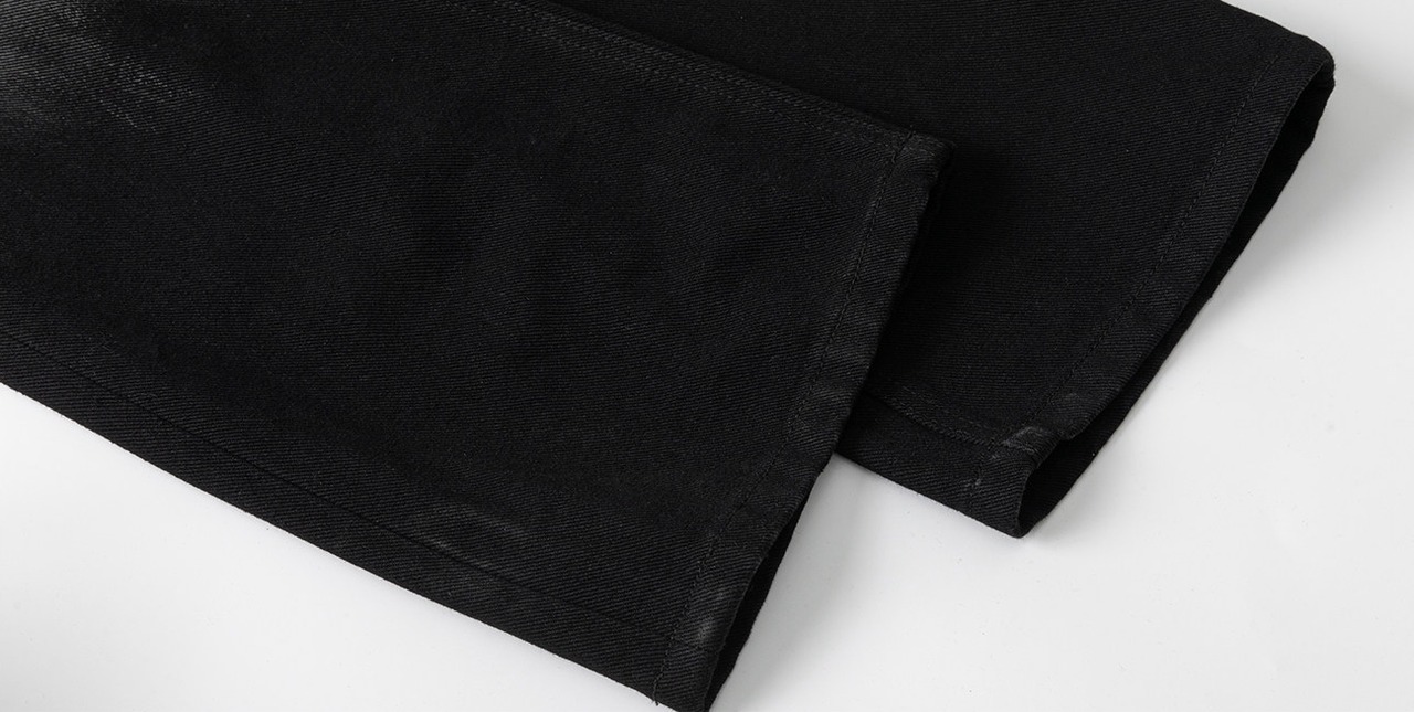 FRKM SCD 26AW ワックスコーティング 立体ストラップ ストレートデニム