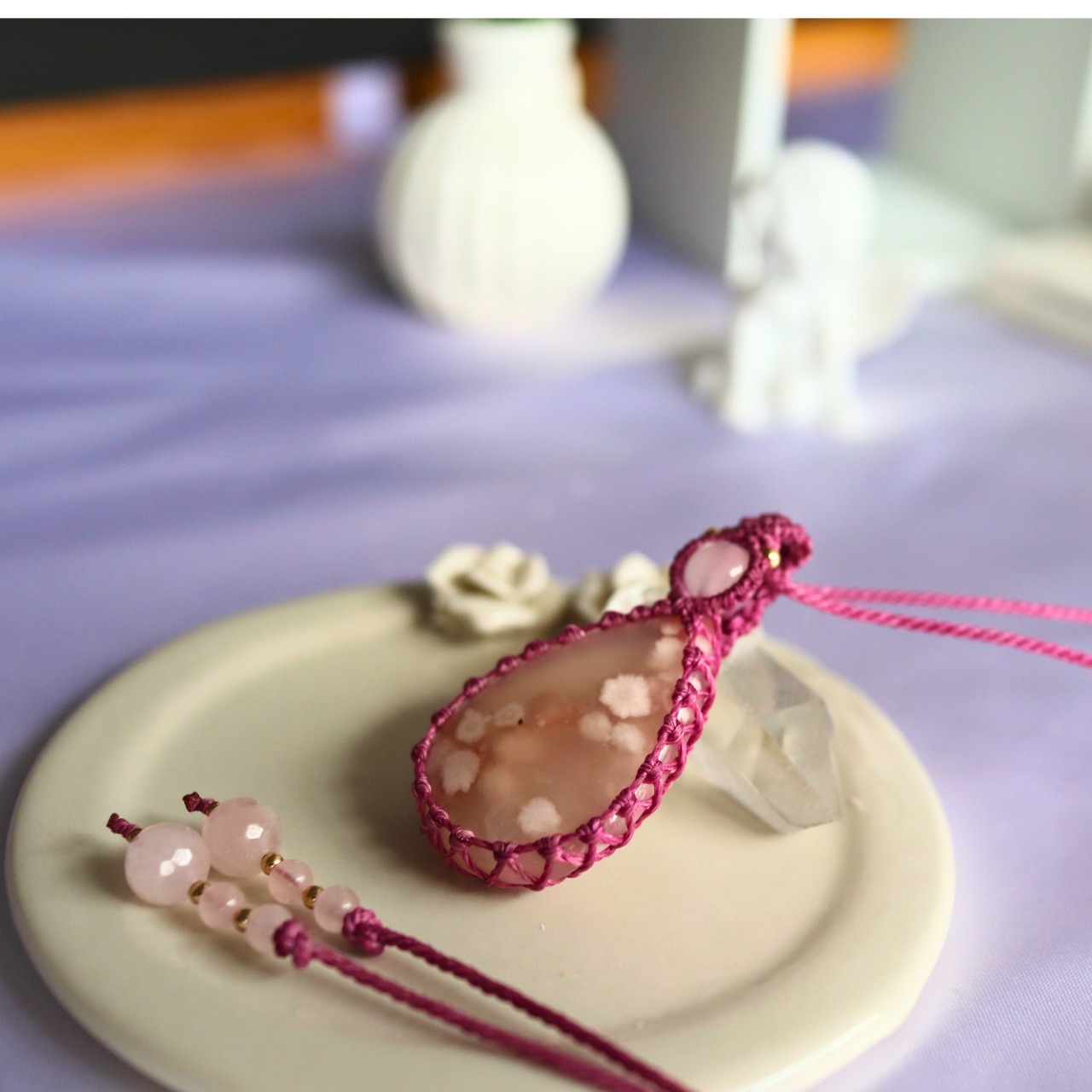 ペンダントトップ さくらめのう ネックレス 天然石 金属 ペンダントトップ さくらめのう ネックレス 天然石 金属