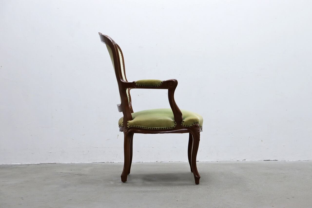 ダイニングチェア　猫脚　クラシカル　アームチェア　椅子 クラシカル ロココ 猫脚 アームチェア ダイニングチェア ヴィンテージ