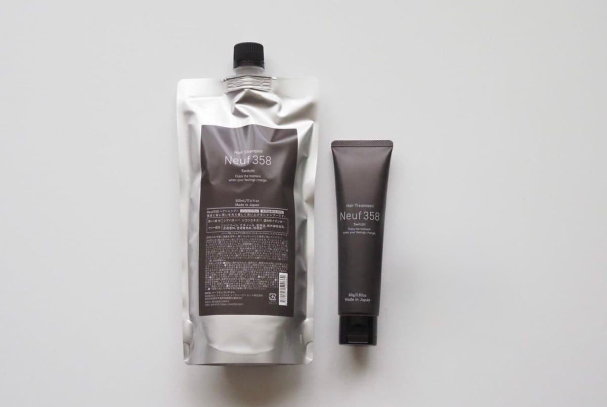 ノンシリコンシャンプー(1個)、洗い流さないトリートメントセラム (1個)