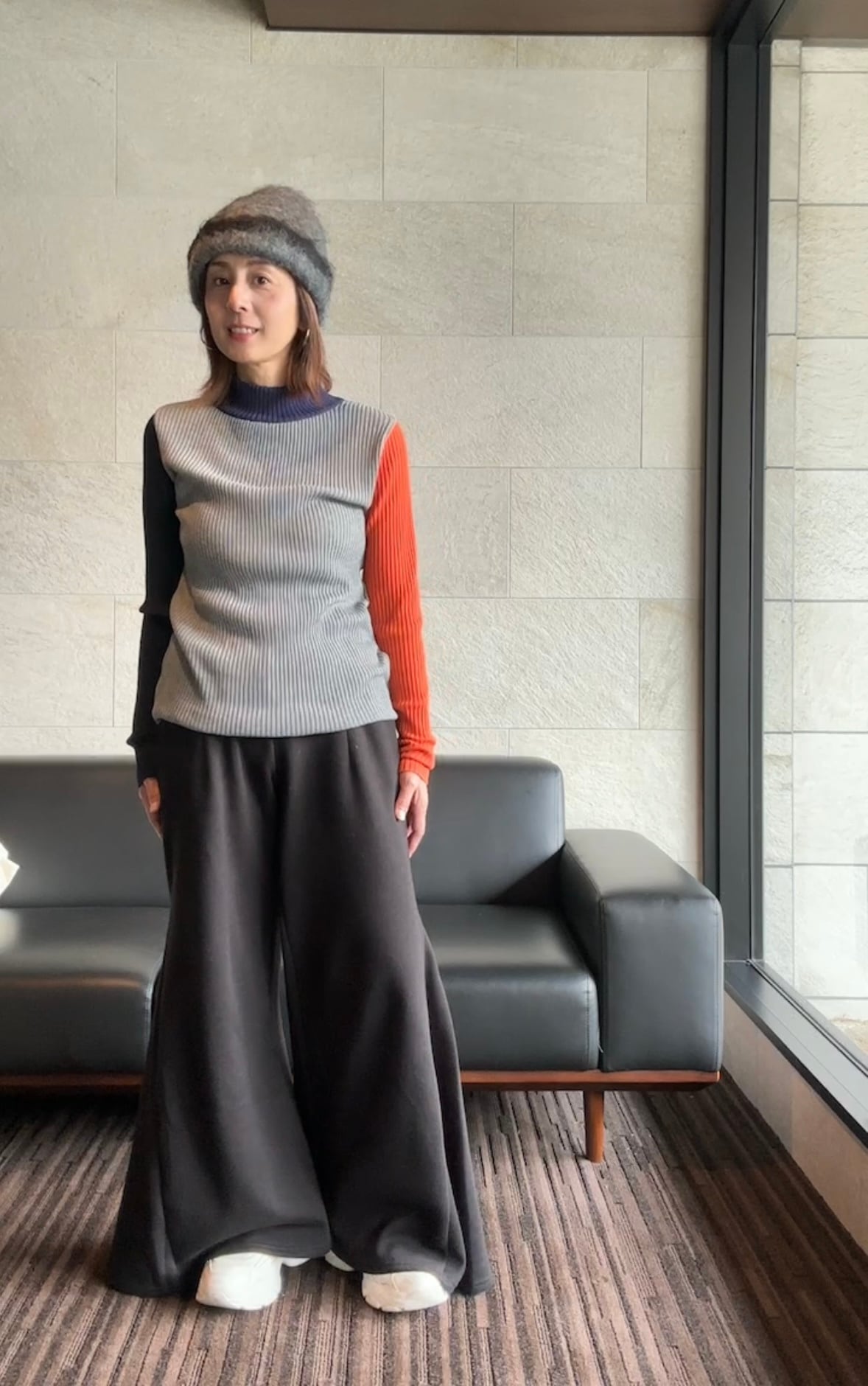 配色リブトップス/NO.1253004 ※残りわずか