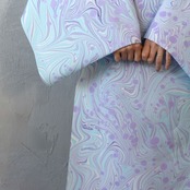 「sasayaki」　〜矢羽根崩し柄×ドット〜セオアルファ〜浴衣・夏着物・単衣