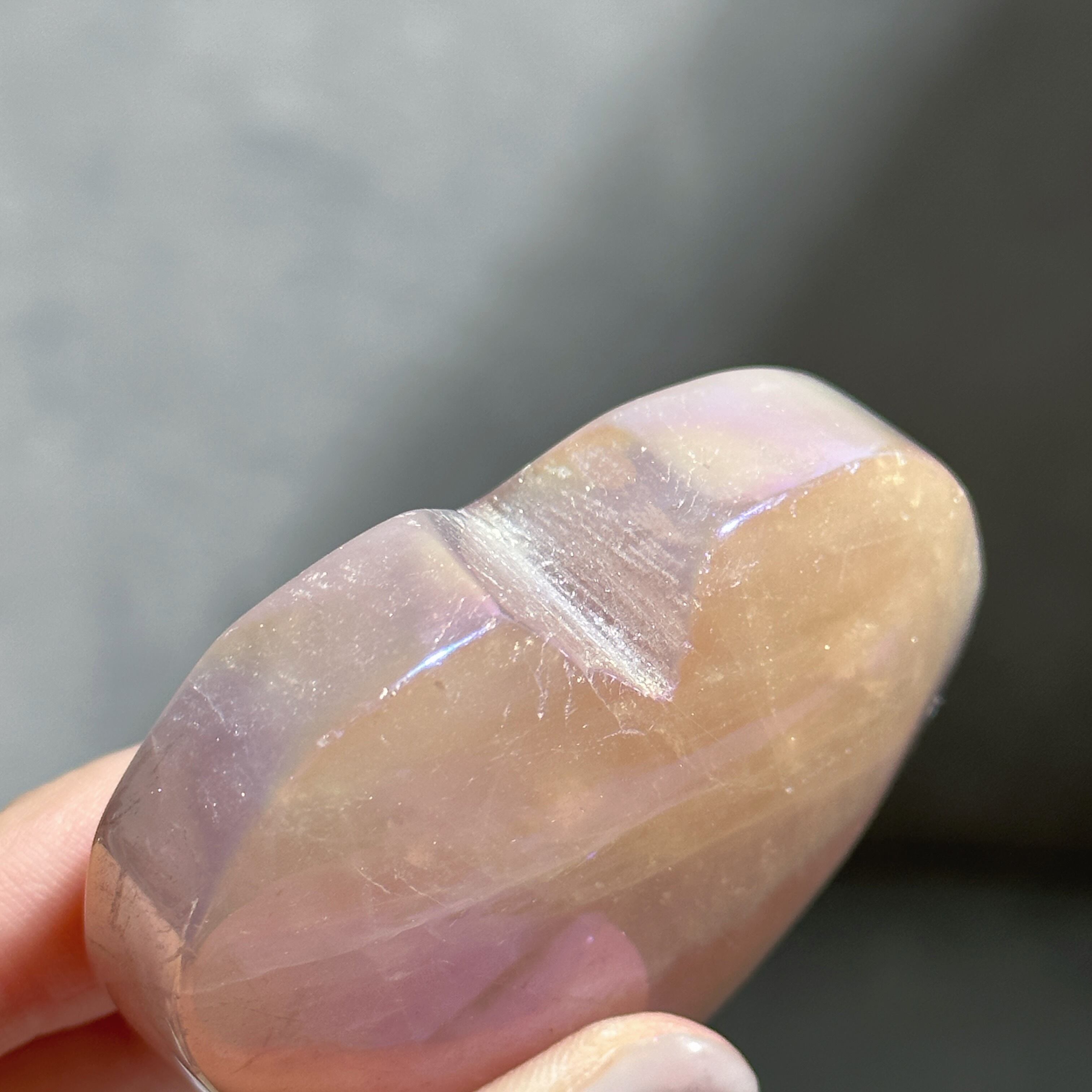 エンジェルオーラローズクォーツ ハート42♡Angel Aura Rose Quartz