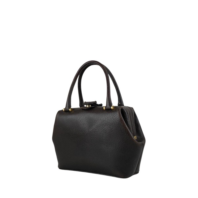 GUCCI グッチ ハンドバッグ ブラウン レザー がま口 vintage ヴィンテージ オールド fva3h4