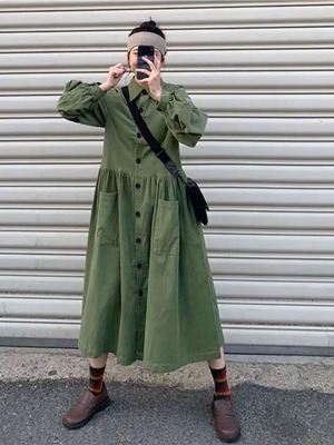 レギュラーカラーワンピース