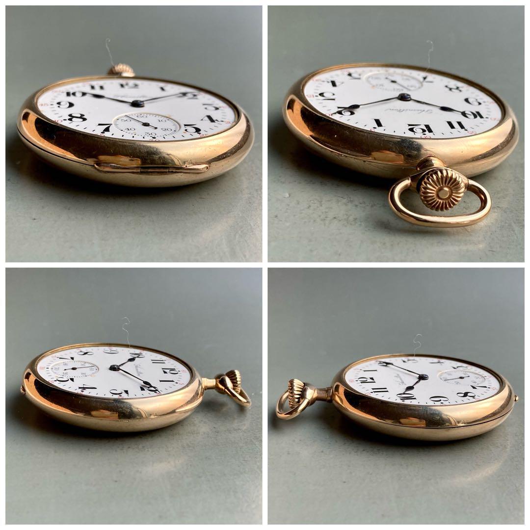 ハミルトン アンティーク 懐中時計 手巻き オープンフェイス - 通販