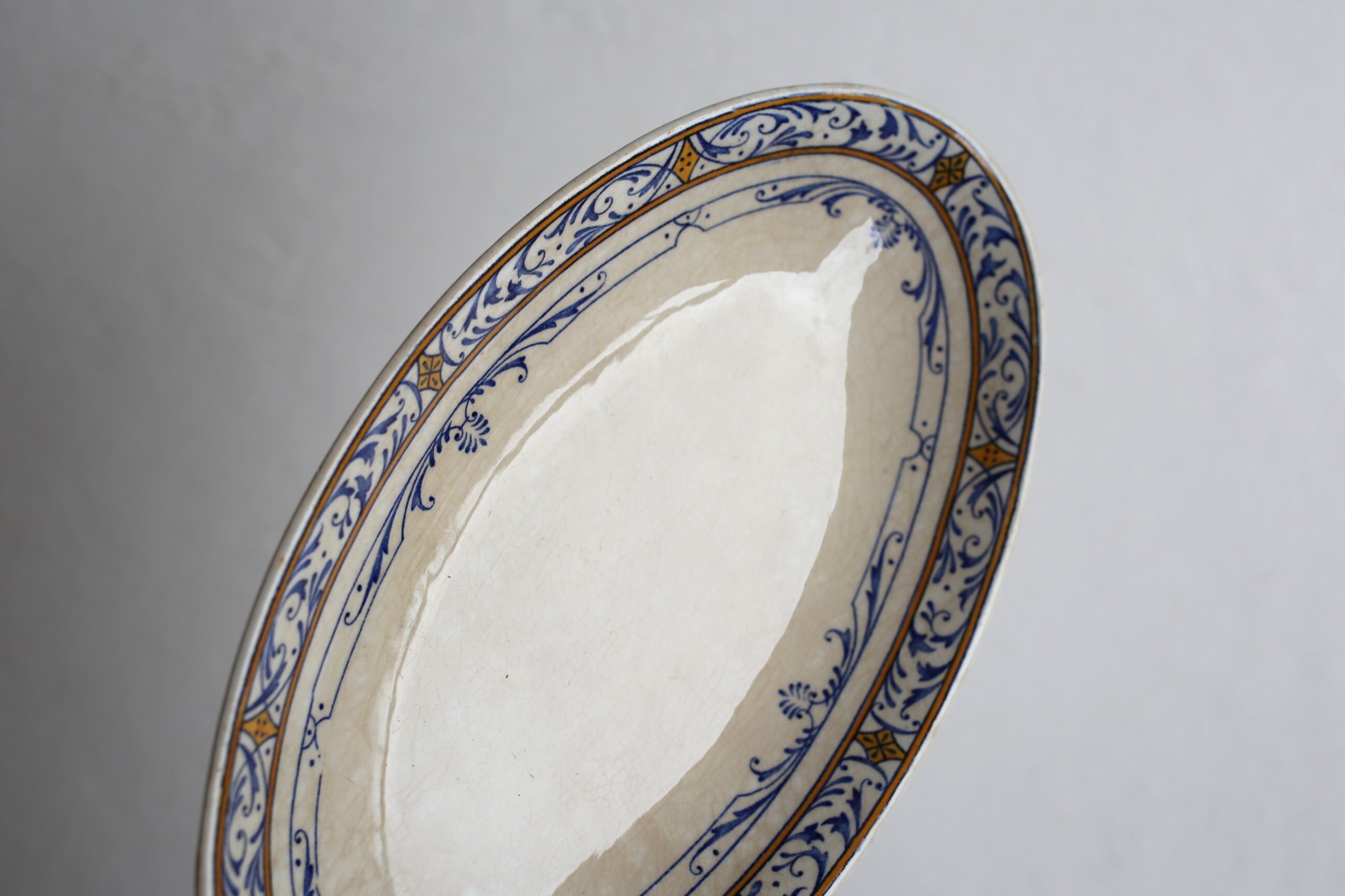 クレイユモントロー　COLBERT ラヴィエ フランスアンティーククレイユモントローColbertラヴィエ皿