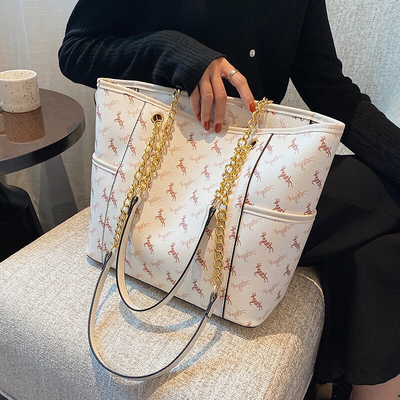 サマーチェーン ショルダーバッグ 夏物 トートバッグ 手作りハンドバック40428305906