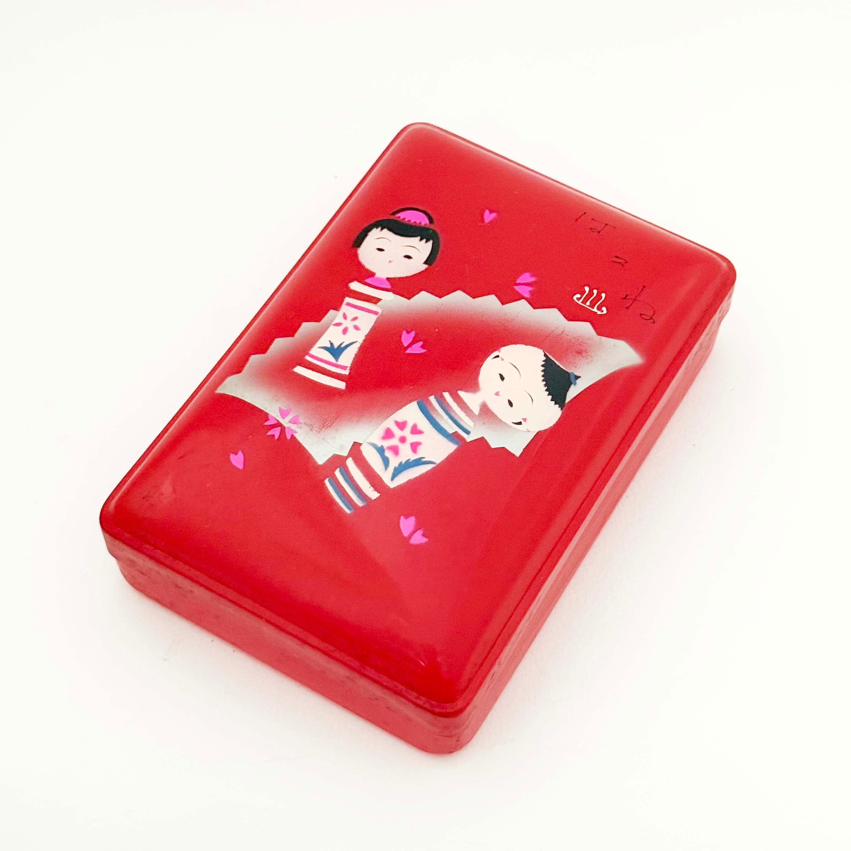 当時ものデッドストック こけし柄 セルロイド箱