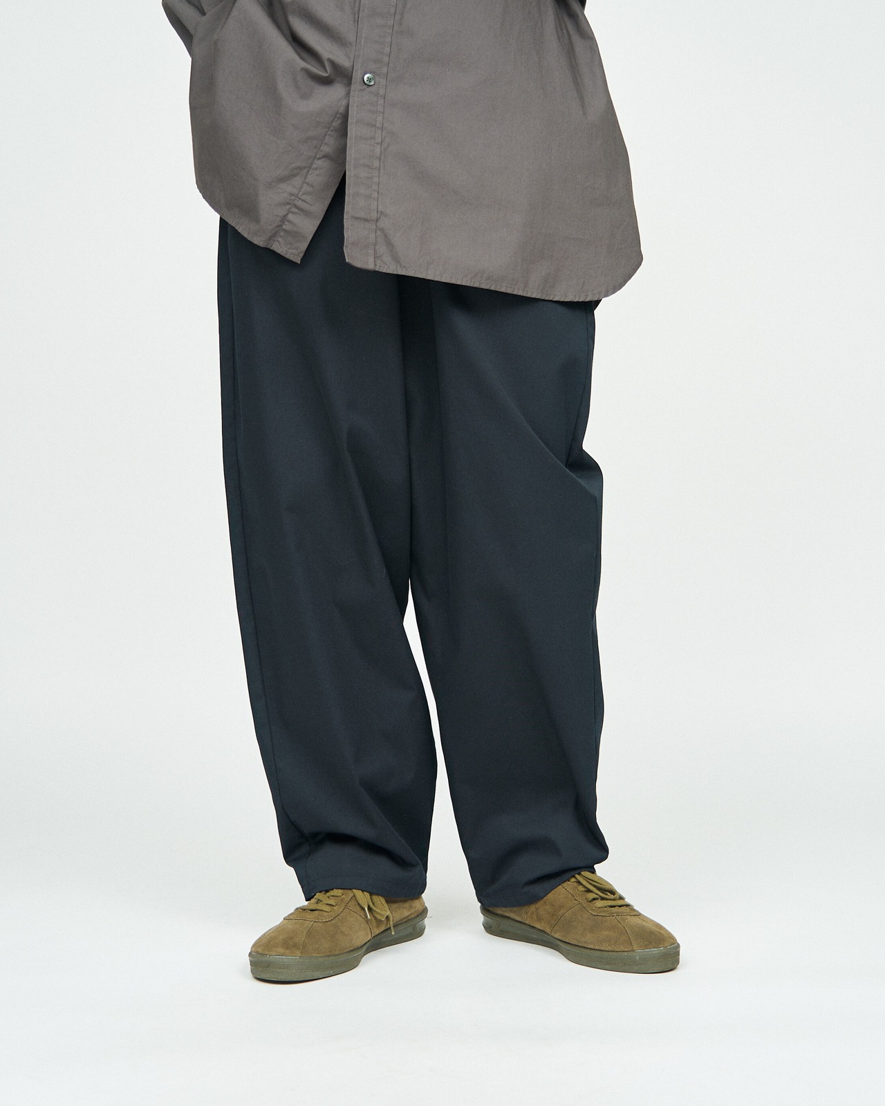 BROCHURE WOOL EASY PANTS NAVY 即完品