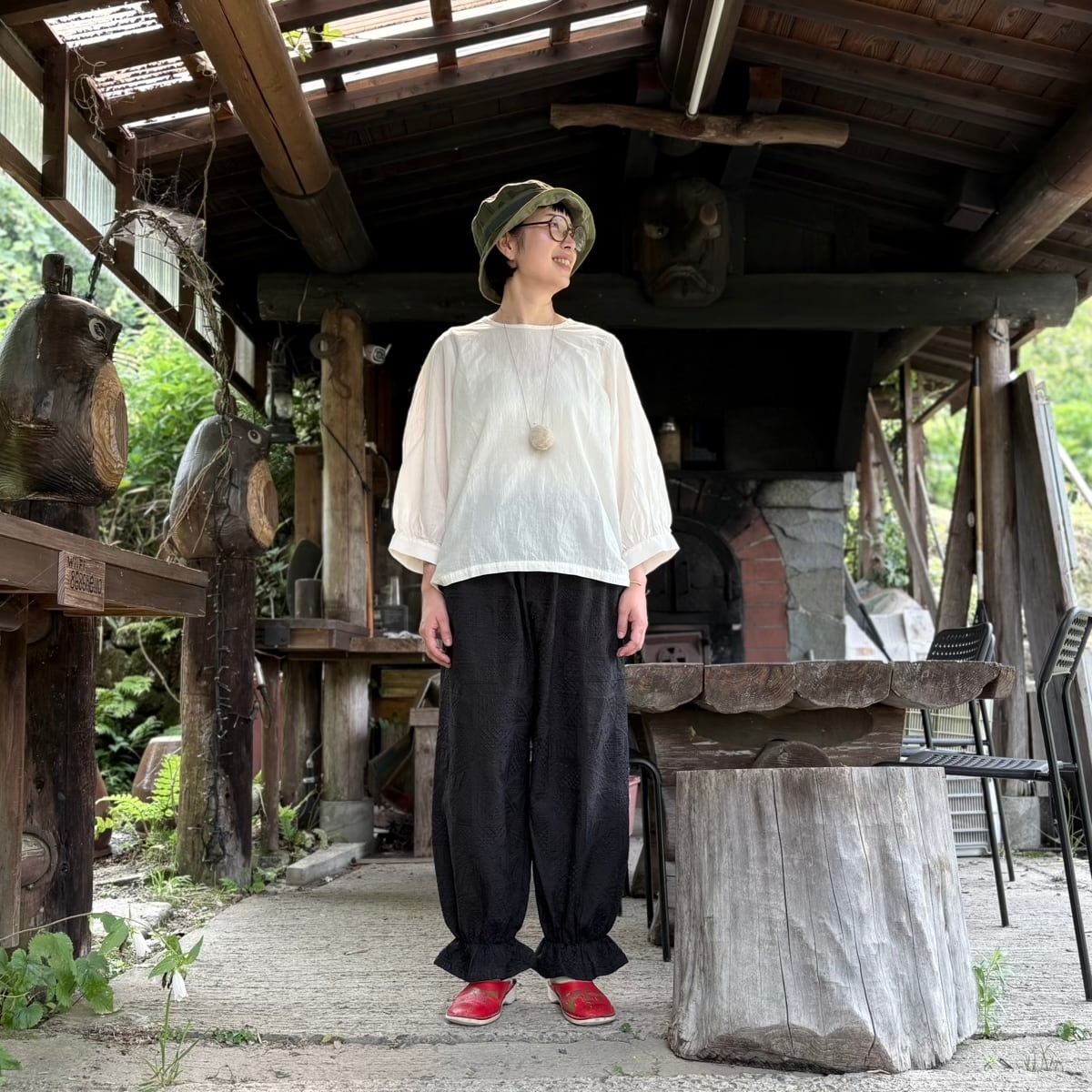 インド綿刺繍ドロワーズ