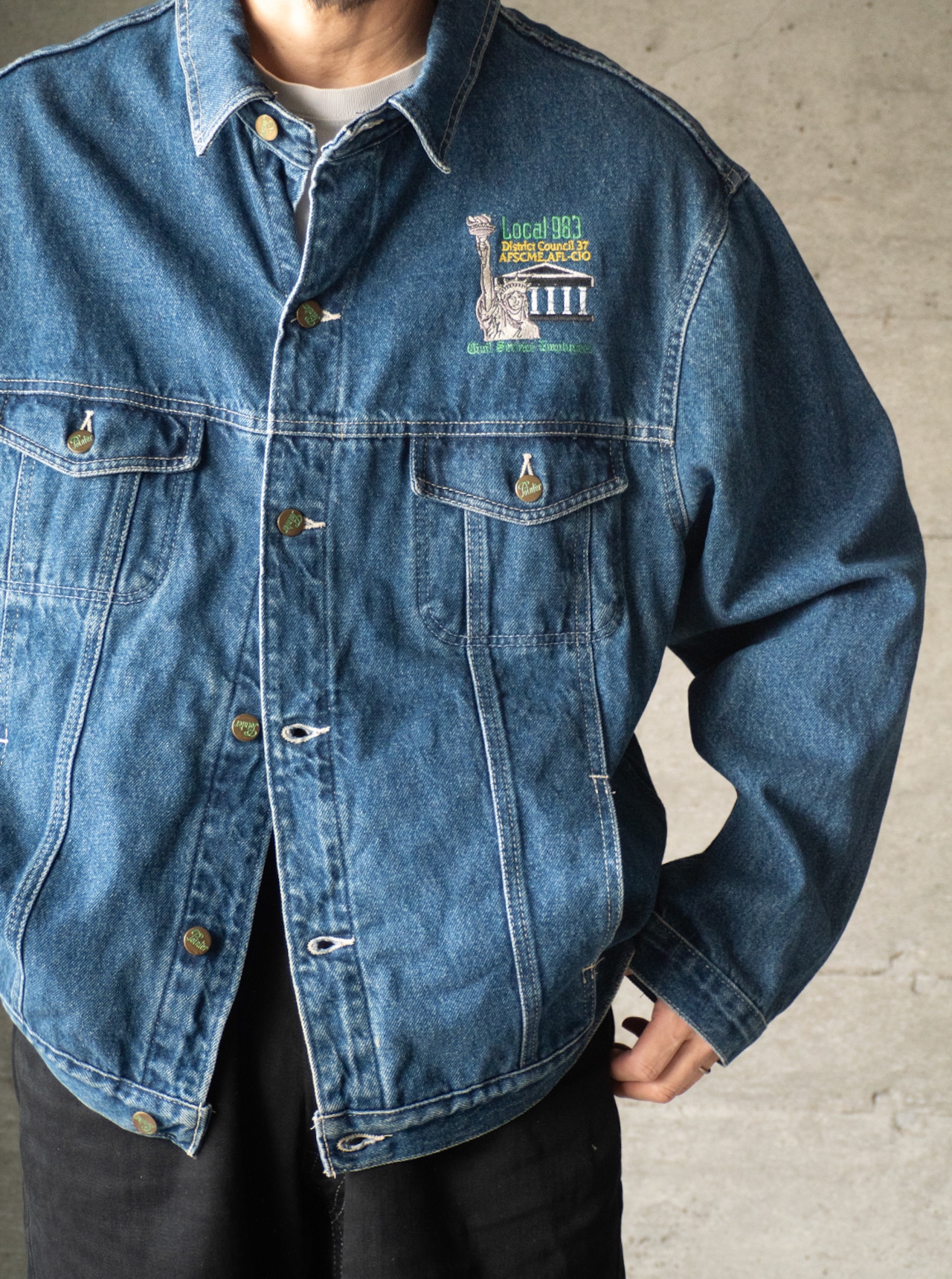 "Local 983 in NYC" 1990s Pointer denim jakcet