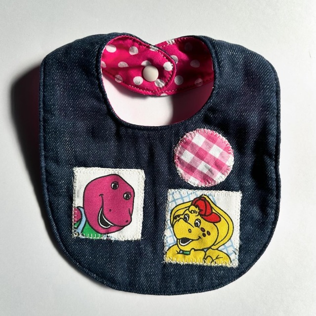 Vintage Remake Baby Bib barney