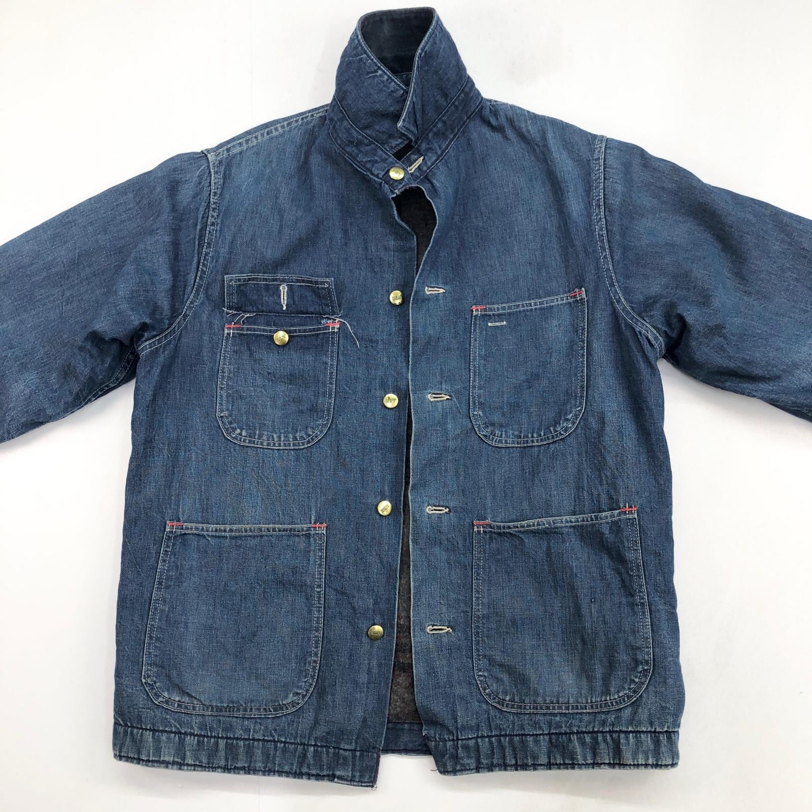 ELY エリー 70年代 USA製 ブランケット付き デニムカバーオール ワーク