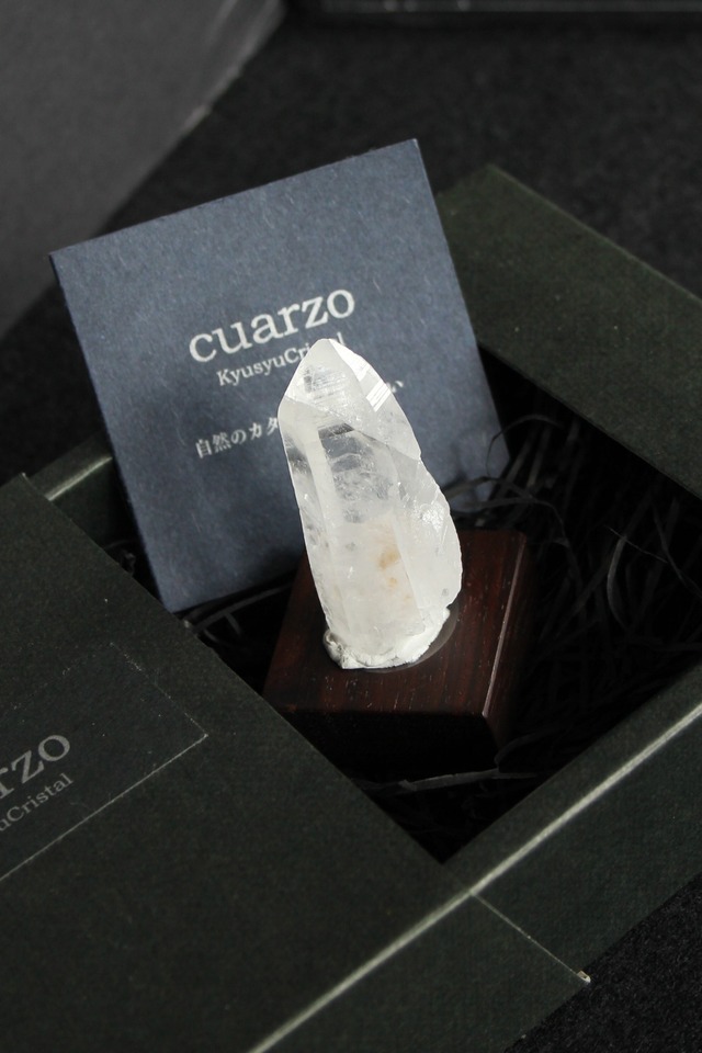 【1301】宮崎クリスタル ローズウッドベース小