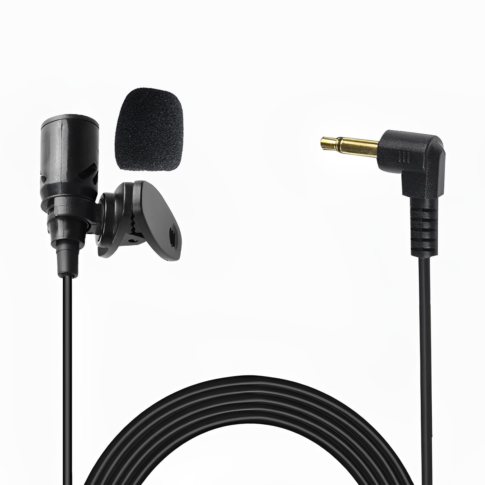 【在庫のみ】LIKENNY 3.5mm ミニ全方向性マイクロフォン 高感度 カーステレオ音声入力用 ハンズフリー音声認識対応 外部マイク GPS/DVD/ラジオ対応