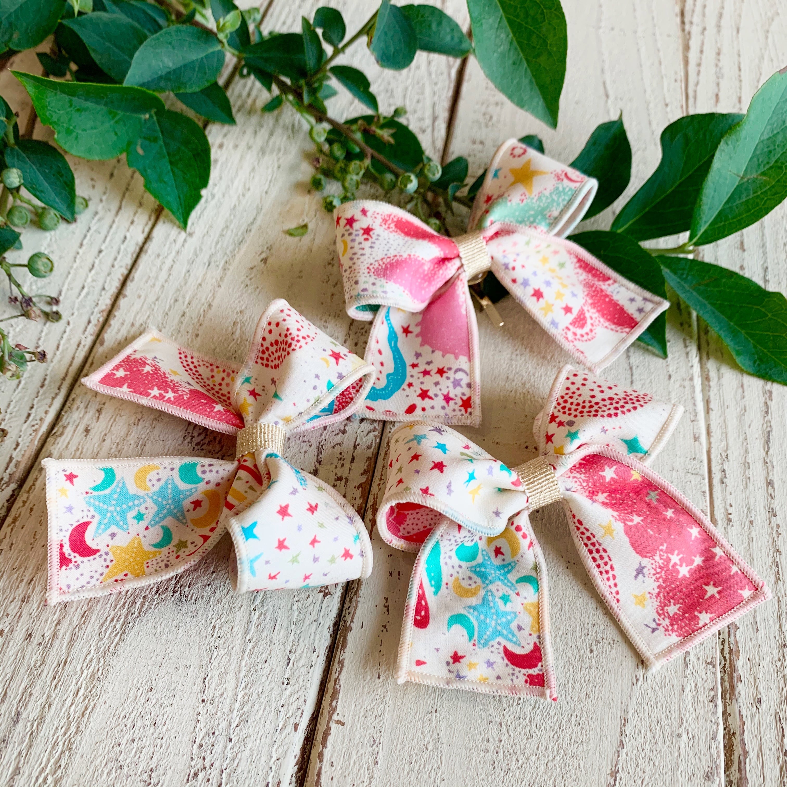 ふんわりリボンのヘアフック