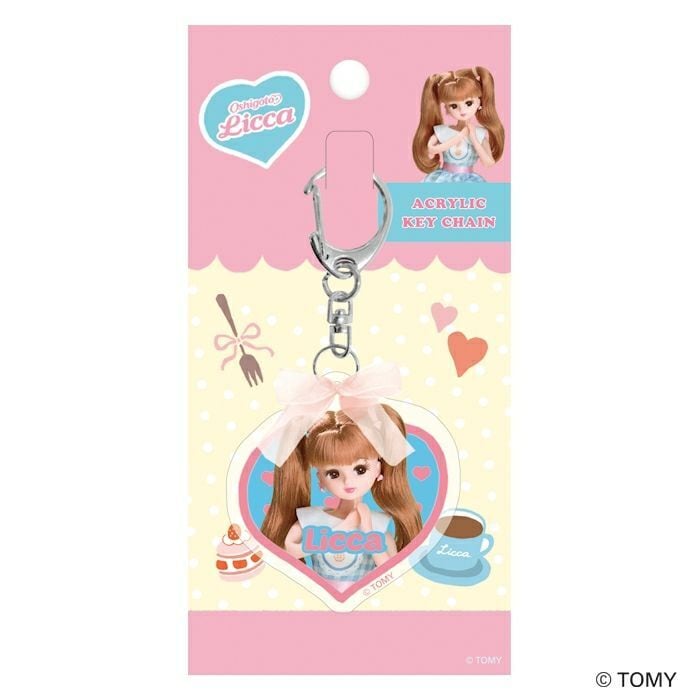 リカちゃん Oshigoto Licca リボン付きアクリルキーホルダー ケーキ