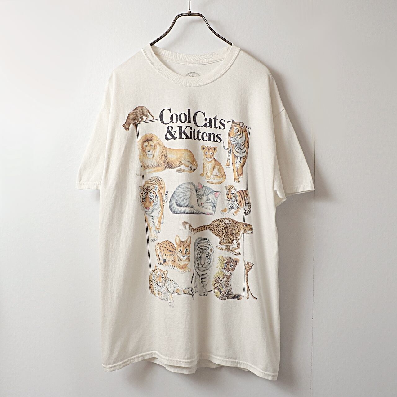 dom ”CoolCats&Kittens” 猫 トラ プリント Tシャツ 古着 used