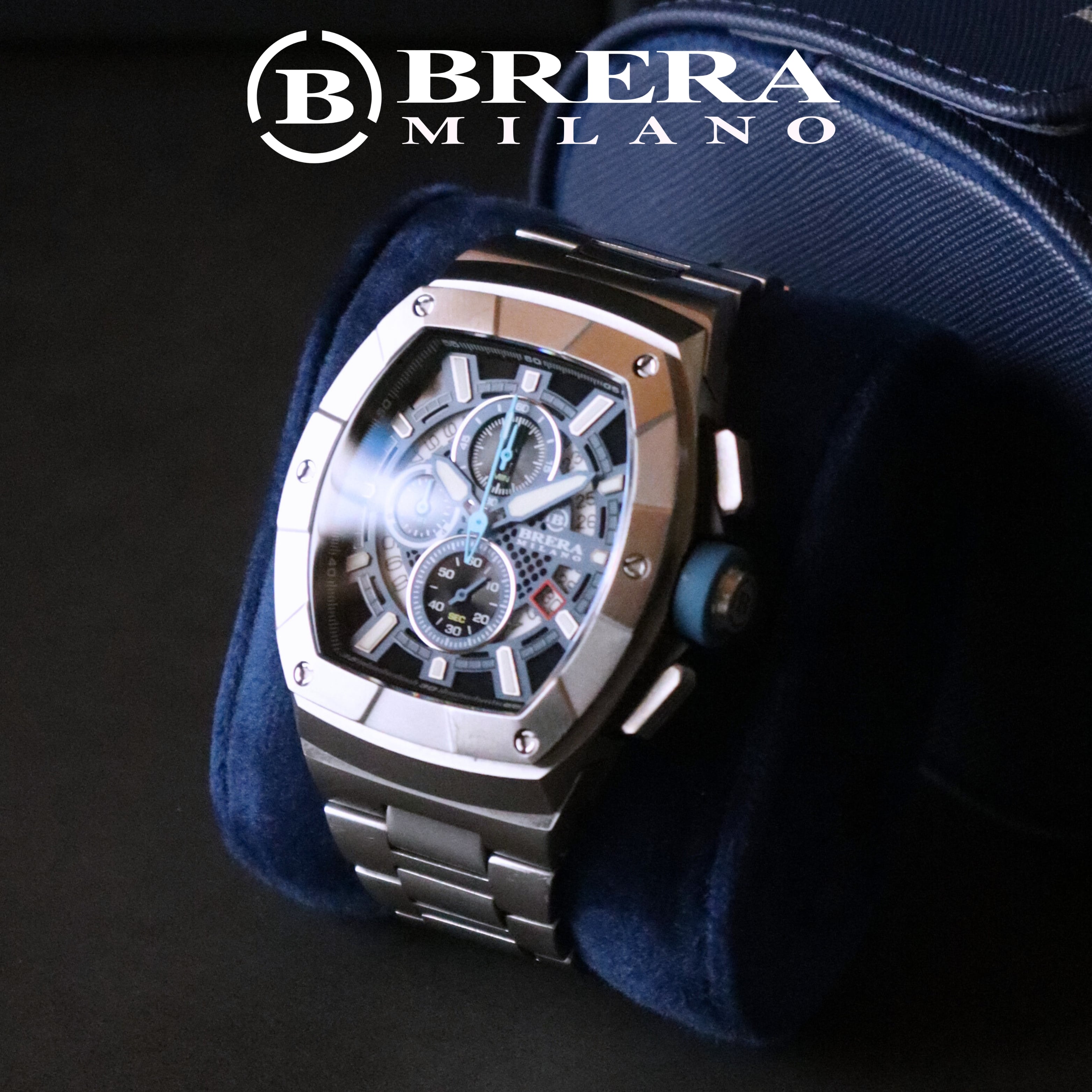 BRERA MILANO SUPERSPORTIVO TONNEAU QUARTZ CHRONOGRAPH