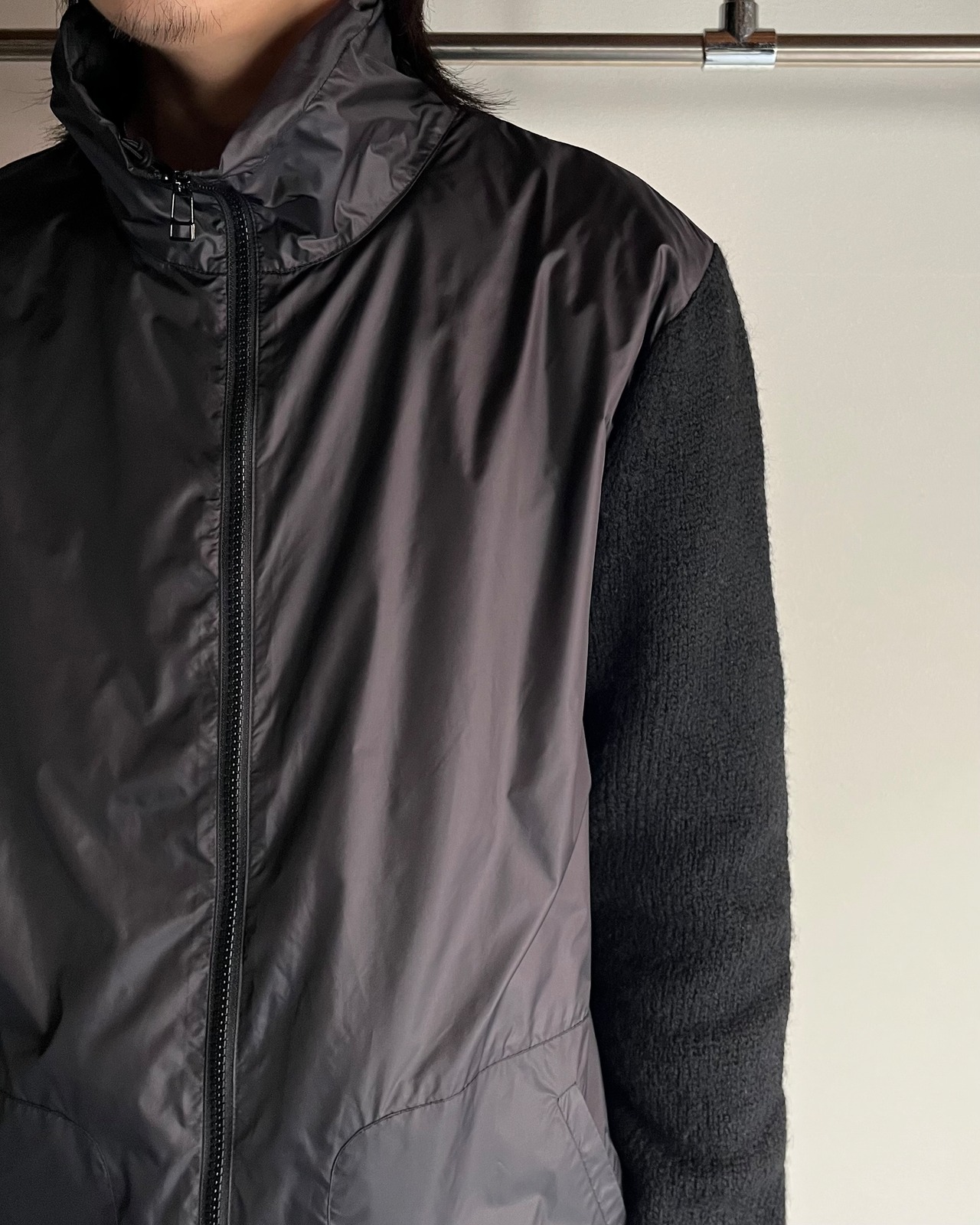 【3.1 Pillip Lim】long length nylon wool switching coat