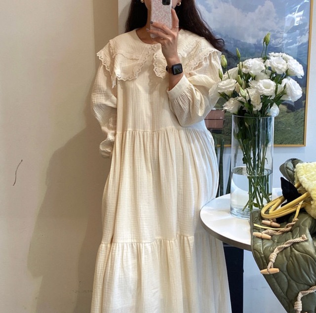 パフスリーブワンピース　A01460