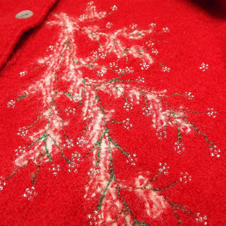 古着 SUSAN BRISTOL 花柄 ニット カーディガン ウール レトロ 古着 SUSAN BRISTOL 花柄 ニット カーディガン ウール レトロ