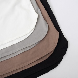 リネン RINEN 40/2スーピマ裏毛 裾ラウンドクルーネック(R17604)全4色