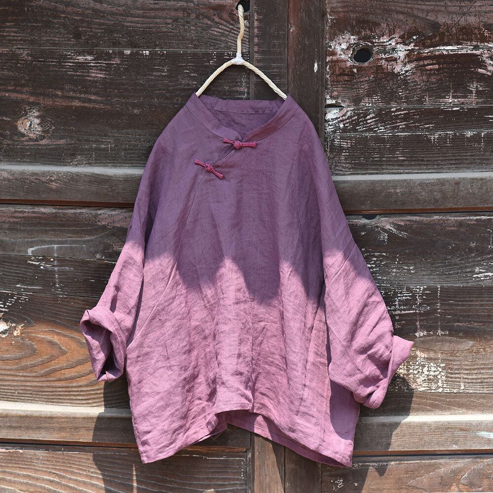 カラースタンダードスタイルルーズ レトロ ブラウス ステッチ Yiranxuaディースワード1971583415