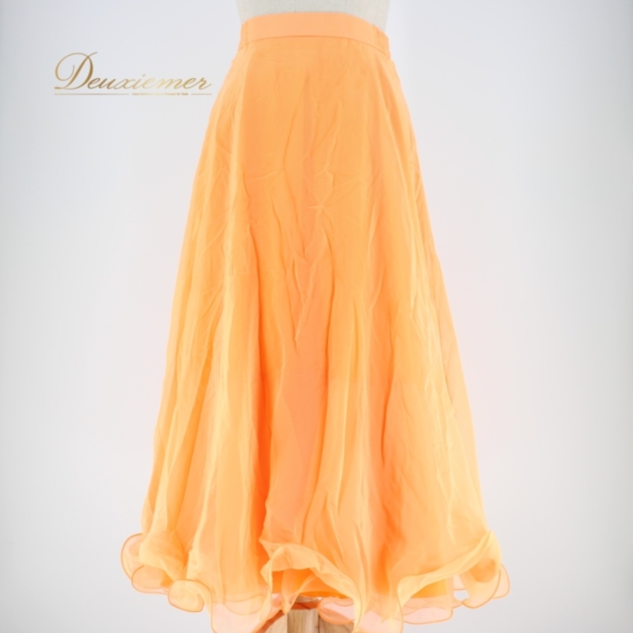 社交ダンス 衣装 スタンダード スカート レッスンウェア レディース SEKINE セキネ 無地 オレンジ系 無地 シンプル ボリューム かわいい オレンジ 柔らかい ふんわり 二重スカート ダンスウェア フレアスカート フェミニン 可愛い おしゃれ お出かけ インナーウェア 大人女子 コスチューム スポーツウェア ストレッチ 軽量 快適