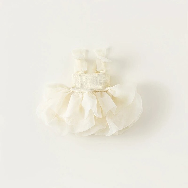 即納ふわふわラッフルドレス pink