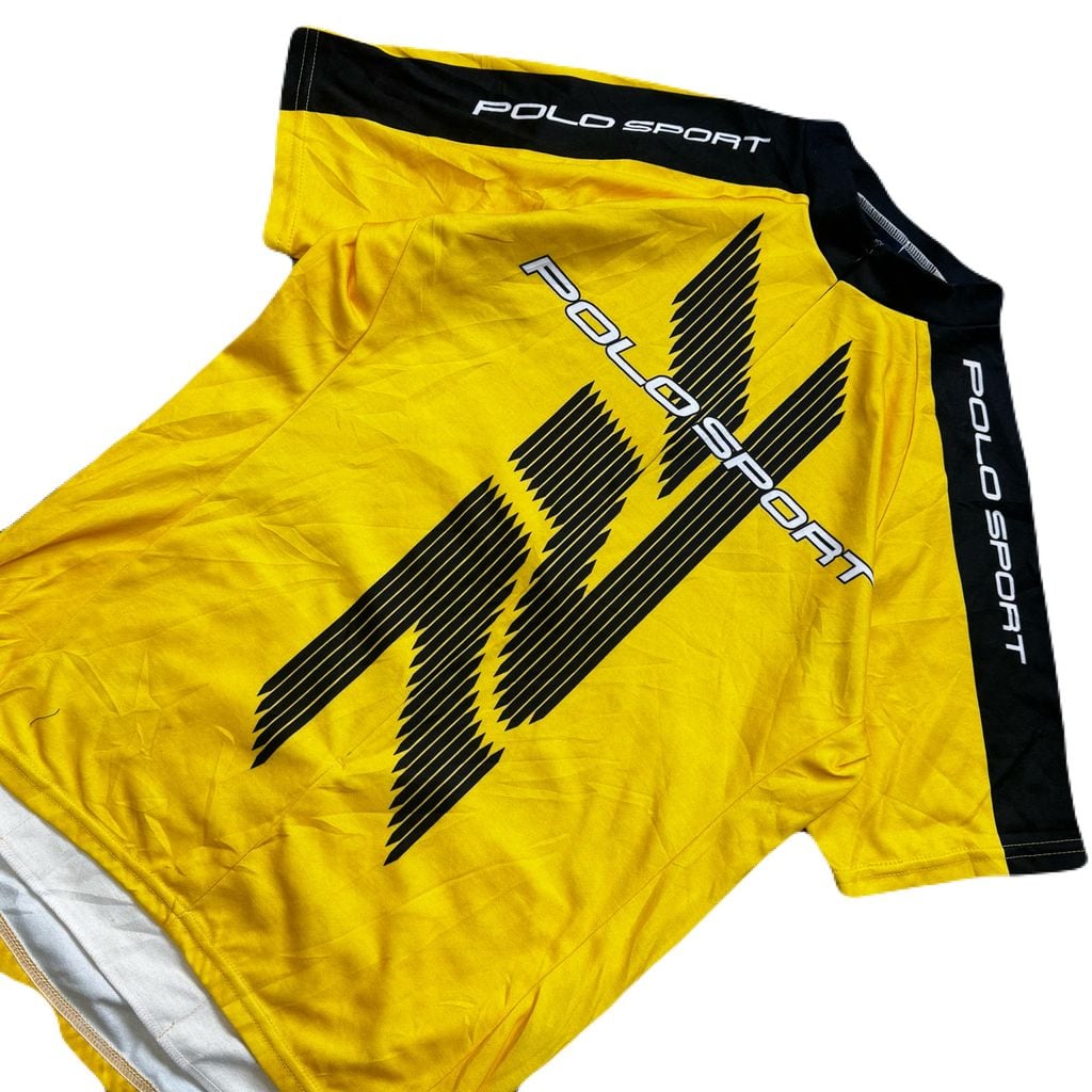 POLO SPORT サイクルジャージ イエロー XL USA製 Polo Sport Ralph Lauren Bike Cycling Jersey ポロスポーツ