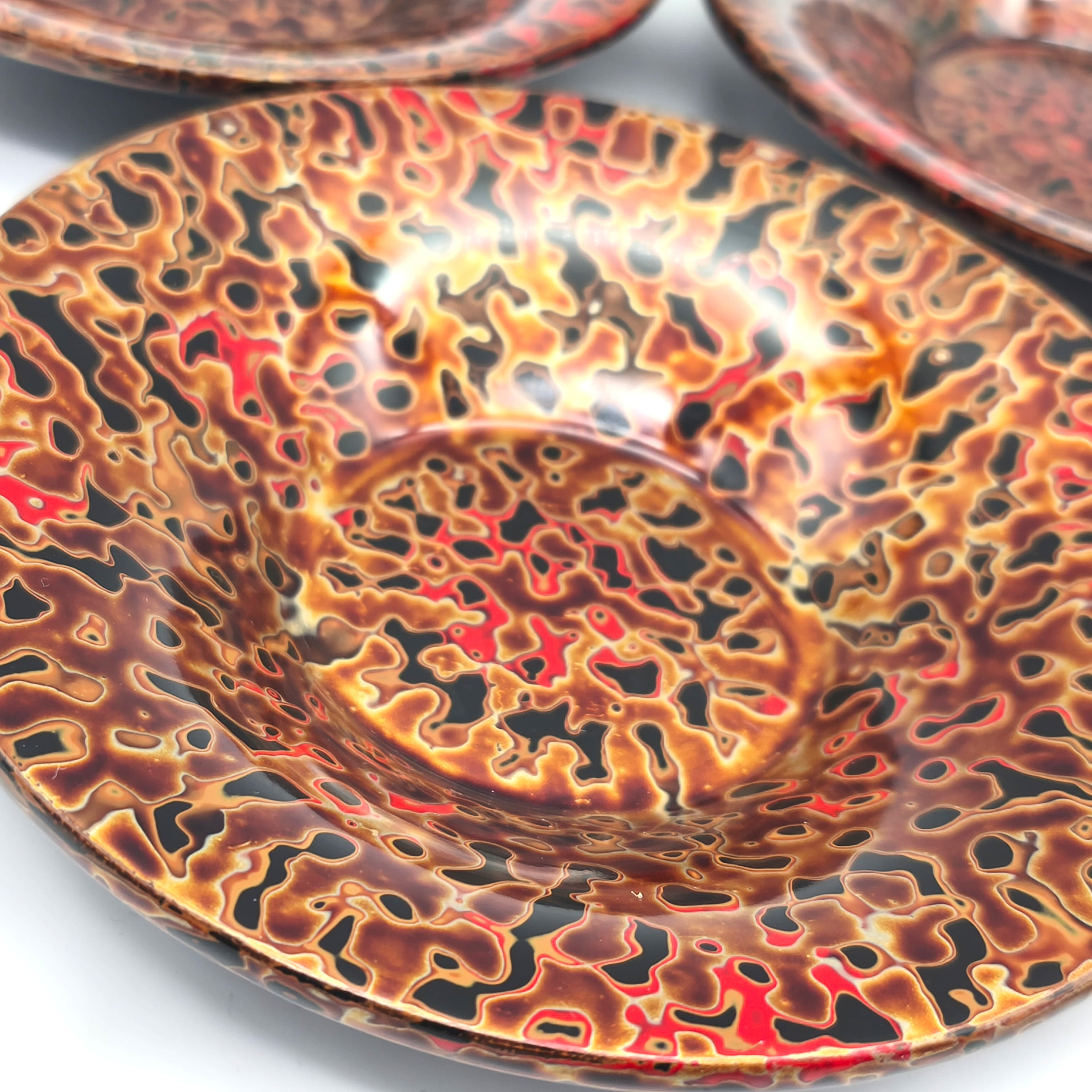 津軽塗（唐塗）バカ塗り・茶托・5客揃・漆器・伝統工芸・No.260312-26