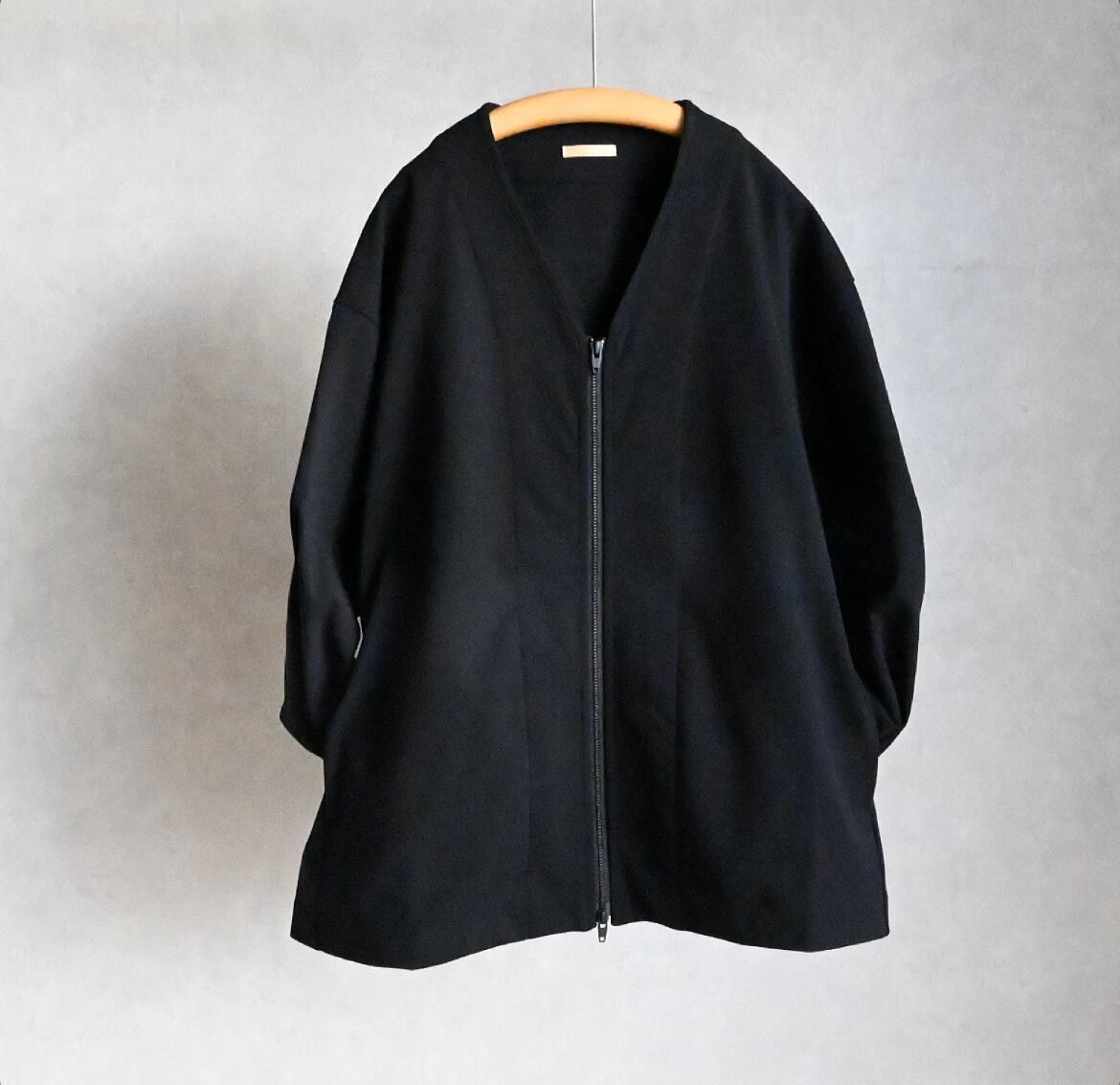 LA MOND】PREMIUM MILANO RIB ZIP CARDIGN ラモンド プレミアム