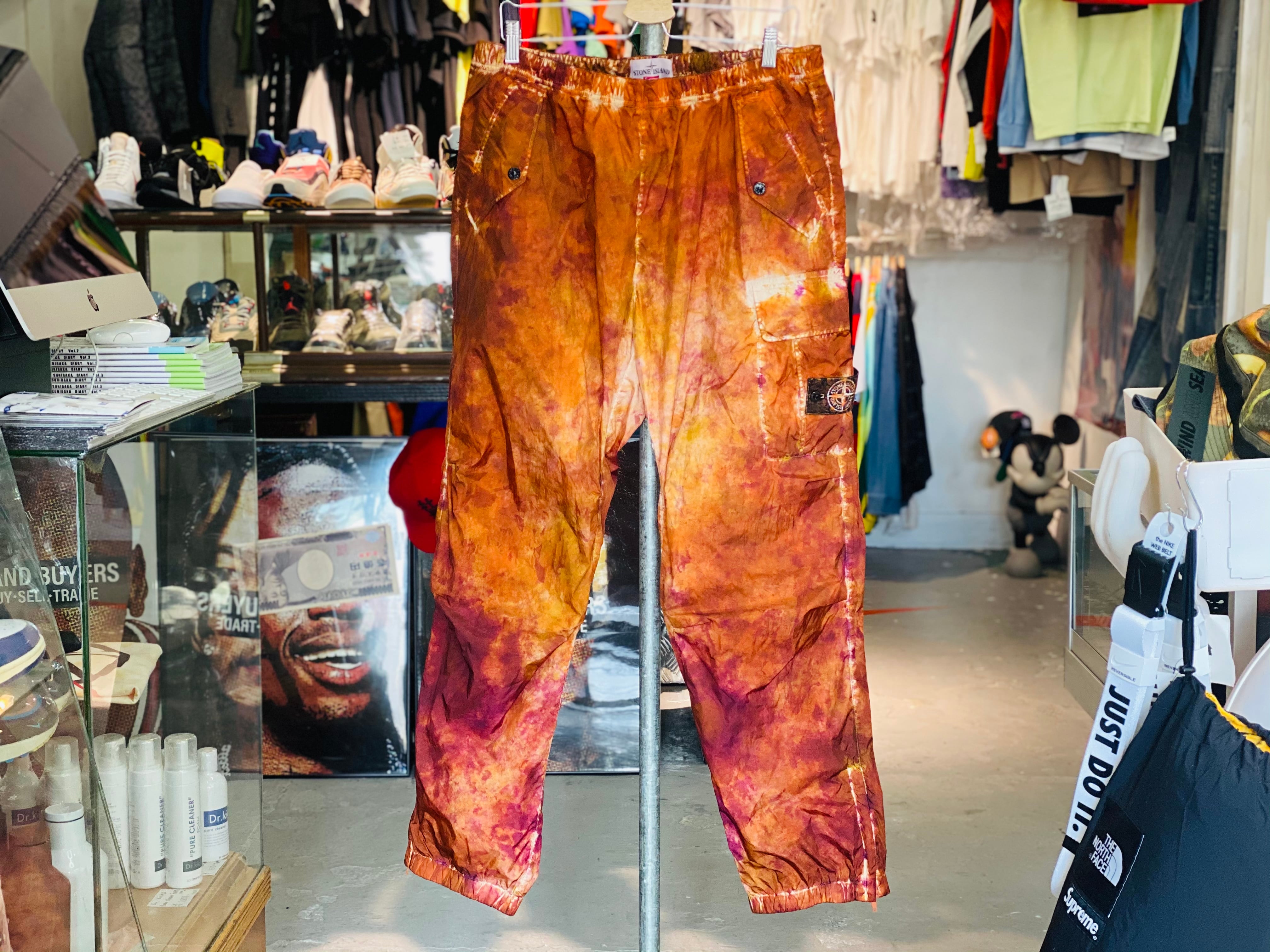 Supreme 20AW × STONE ISLAND PAINTED CAMO NYLON CARGO PANT LARGE 